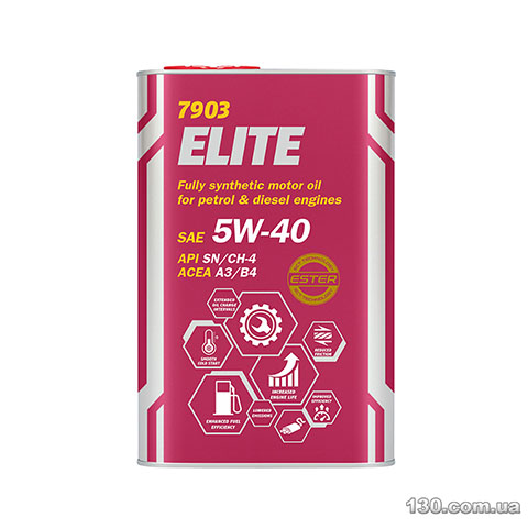 Mannol Elite 5W-40 SN/CH-4 — synthetic motor oil — 1 l