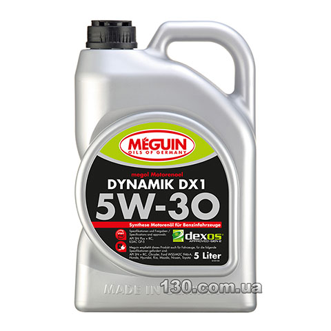Моторное масло синтетическое Meguin Dynamik DX1 SAE 5W-30 — 5 л