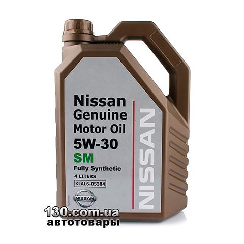 Моторне мастило синтетичне Nissan Genuine Motor Oil SM 5W-30 — 4 л