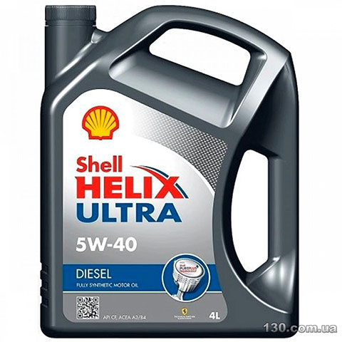Моторне мастило синтетичне Shell Helix Diesel Ultra 5W-40 — 4 л