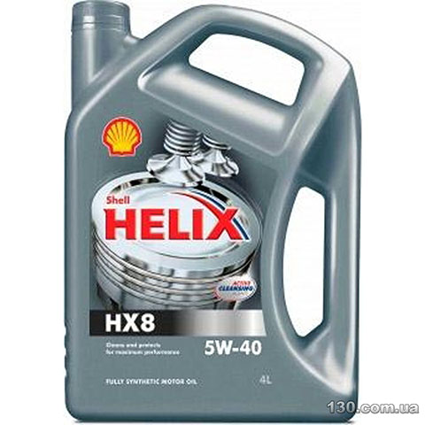 Shell Helix HX8 5W-40 — моторне мастило синтетичне — 4 л