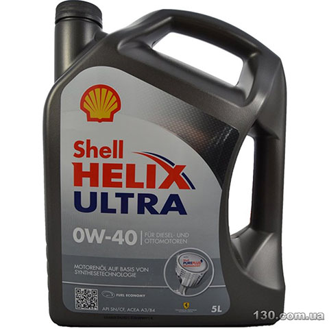 Synthetic motor oil Shell Helix Ultra 0W-40 — 5 l