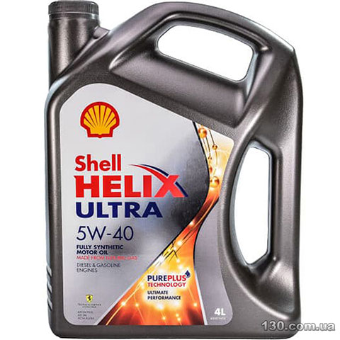 Моторное масло синтетическое Shell Helix Ultra 5W-40 — 4 л