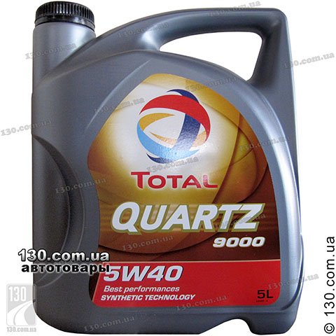 Моторне мастило синтетичне Total Quartz 9000 5W-40 — 5 л для легкових автомобілів