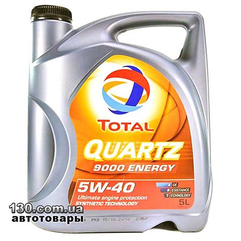 Total Quartz 9000 Energy 5W-40 — synthetic motor oil — 5 l