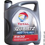 Моторное масло синтетическое Total Quartz Ineo 504/507 5W-30 — 5 л для легковых автомобилей