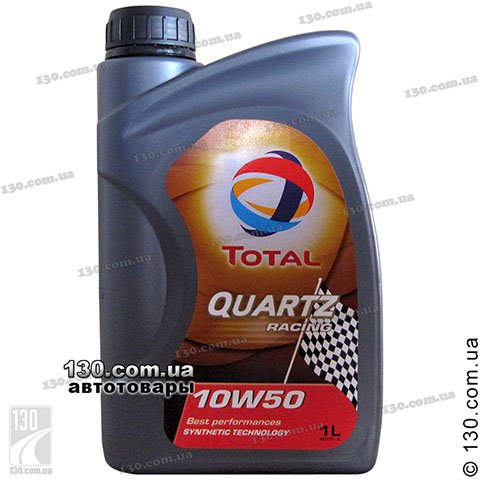 Total Quartz Racing 10W-50 — моторное масло синтетическое — 1 л для легковых автомобилей