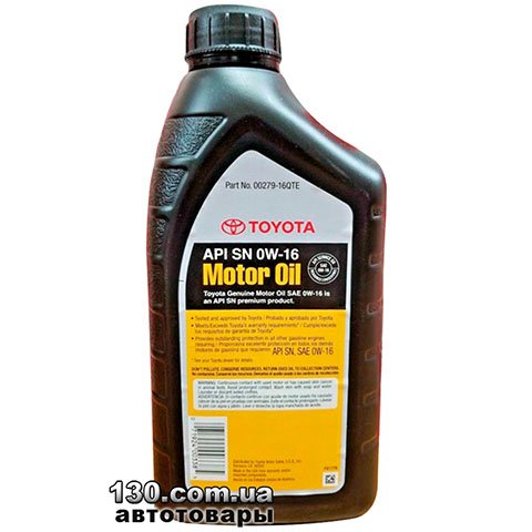 Toyota Motor Oil 0W-16 — моторне мастило синтетичне — 0.946 л