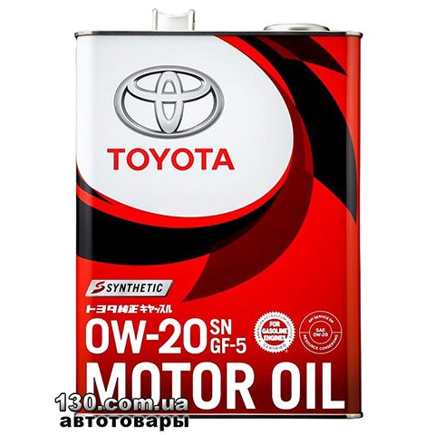 Toyota Motor Oil 0W-20 — моторне мастило синтетичне — 4 л