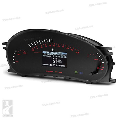 Gamma GF 618 — маршрутный бортовой компьютер подсветка белая для ВАЗ 2110 нов., Лада Калина, Приора