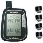 Система контроля давления в шинах Tyredog TD-1000A-X-04 (колпачки на 4 колеса) с беспроводным LCD дисплеем для автомобилей, джипов, 4x4, микроавтобусов