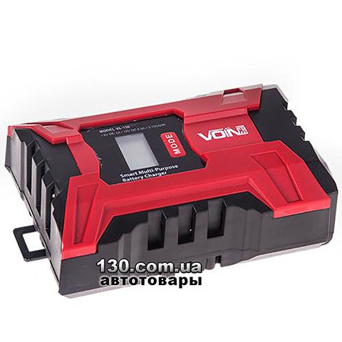 Интеллектуальное зарядное устройство VOIN VL-156 6 В / 12 В, 6 А для аккумулятора легкового авто, джипа, микроавтобуса и мотоцикла