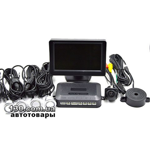 Mitsumi XD-035 Video — video parktronic 4 sensors, monitor + camera (gray sensors)