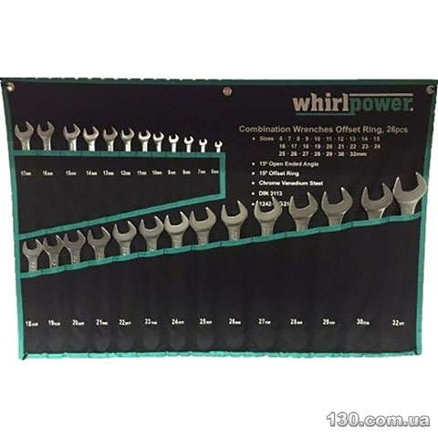 Whirlpower 1242-1-G26 — набор комбинированных ключей — 26 предметов