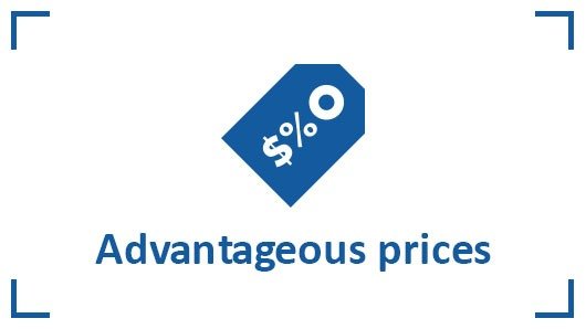 Advantageous prices
