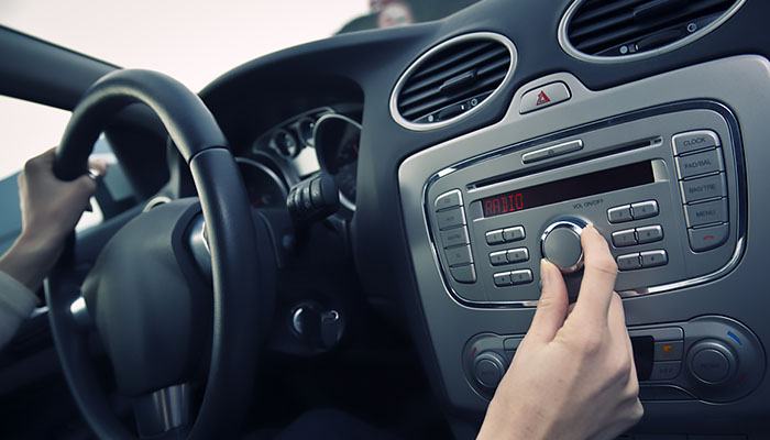 Why the car radio is playing quietly