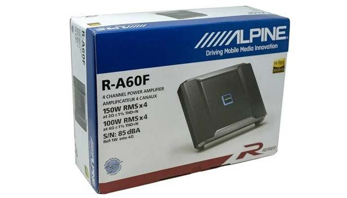  Four channel amplifier Alpine R-A60F - excellent sound and power in a compact format 