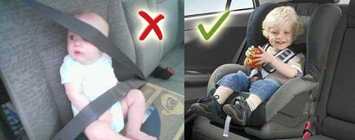 Як правильно і безпечно перевозити дитину в автомобілі
