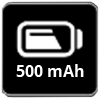 500 mAh removable battery