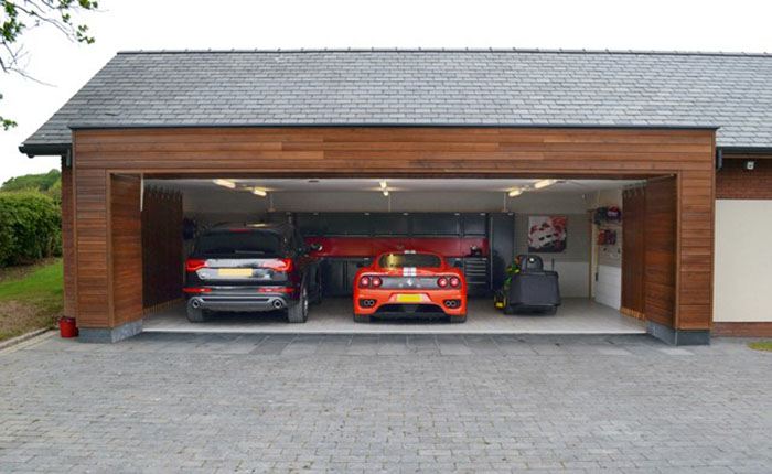 Parking the car in the garage