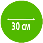 Working width — up to 30 cm