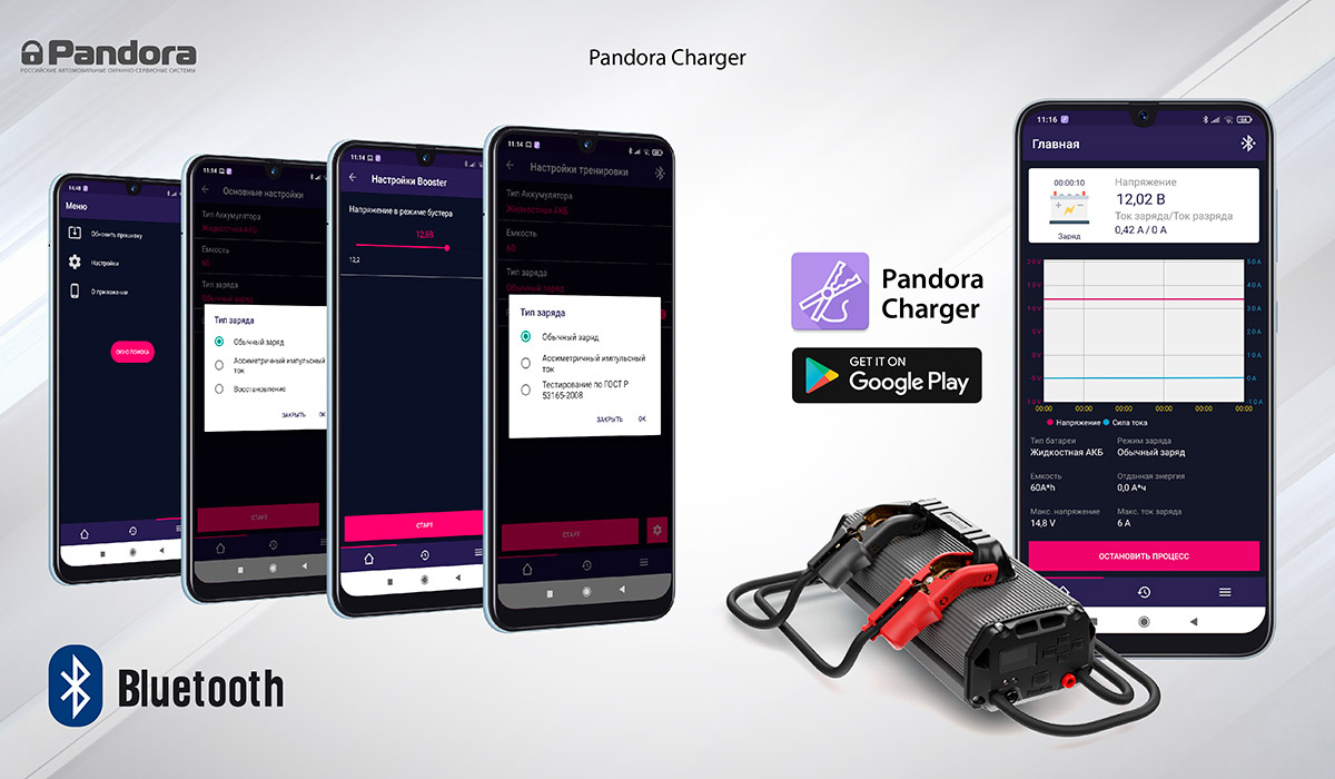 Интеллектуальное зарядное устройство Pandora Charger 2