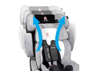 Adjustable headrest and anatomical liner