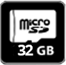 Supports memory cards up to 32GB