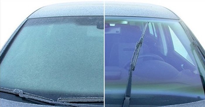 Разморозка окна автомобиля