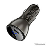 Автомобільний зарядний пристрій ACEFAST B10 metal car charger 60W (USB-C + USB-C) with digital display Black AFB10