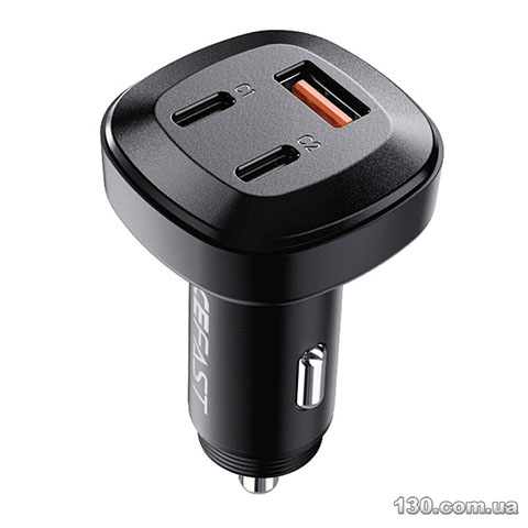 Автомобильное зарядное устройство ACEFAST B3 66W(USB-C+USB-C+USB-A) three-port metal car charger AFB3B