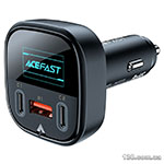 Автомобильное зарядное устройство ACEFAST B5 101W (2C+A) metal car charger with OLED smart display AFB5B