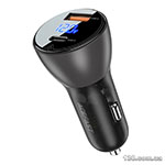 Car charger ACEFAST B6 metal 63W (USB-A+USB-C) with digital display AFB6B