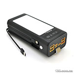 Power bank ACL PW-61B 30000 mAh, SOLAR, Type-C/Lighting/Micro/USB, Black, Box