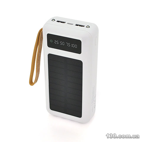 Power bank ACL PW-90 30000 mAh, SOLAR, TypeC + Lighting, WHITE, Box