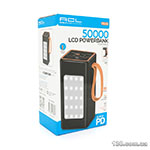 Повербанк ACL PW-90B 30000 mAh, SOLAR, TypeC + Lighting, Black, Box