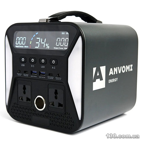 ANVOMI UA30122 — Портативна зарядна станція 300 Вт / 400 Вт, 83200 мАг, 299 Вт/г