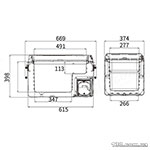 Автохолодильник компрессорный Alpicool ICF31AP 32 литра, До -20°C, (12, 24, 220 вольт)