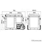 Автохолодильник компрессорный Alpicool TGBSW45LGP 47 литров, Двухкамерный, До -20°C, (12, 24, 220 вольт)