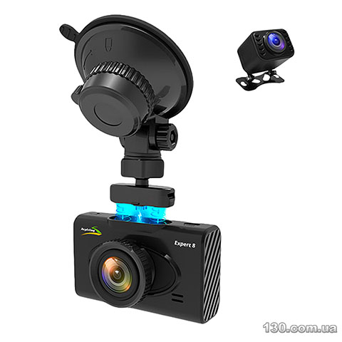 Автомобильный видеорегистратор Aspiring Expert 8 с WiFi, WDR, GPS, Speedcam, дисплеем, магнитным креплением и двумя камерами