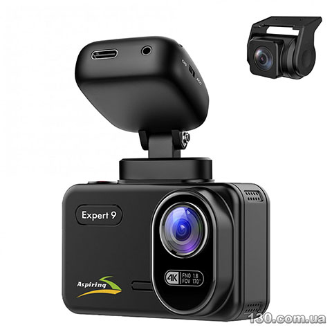 Aspiring Expert 9 — автомобильный видеорегистратор Speedcam, WI-FI, GPS, 2K, 2 cameras