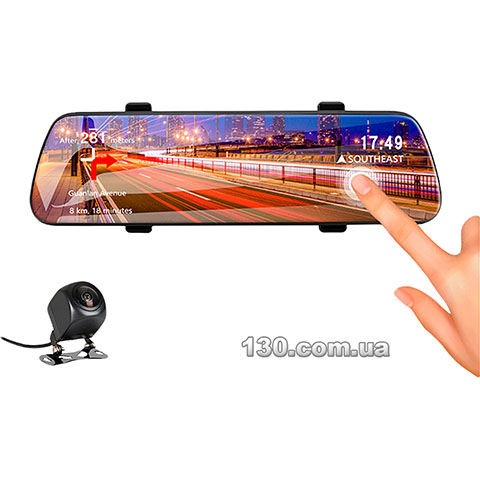 Зеркало с видеорегистратором Aspiring MAXI 2 Speedcam накладное, с двумя камерами, Wi-Fi, GPS, ADAS и дисплеем 9,66"