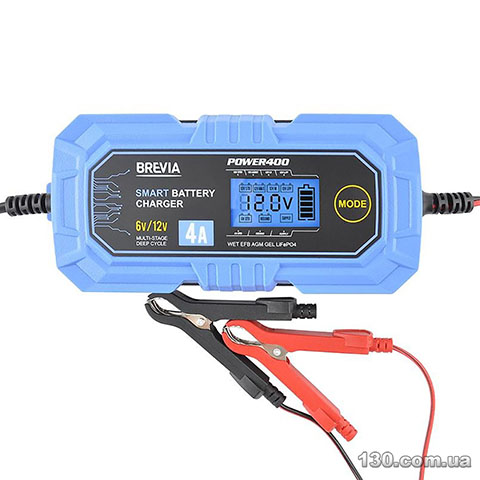 BREVIA 20400EP — интеллектуальное зарядное устройство 4A, 6V/12V, 4-120Ah