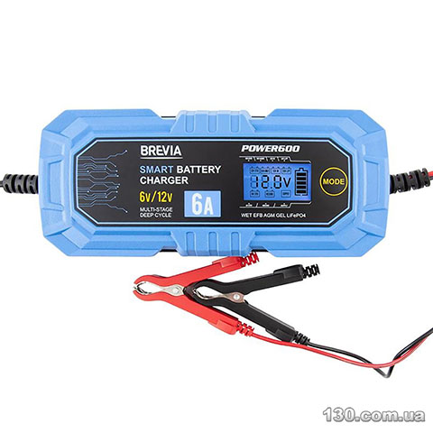BREVIA 20600EP — интеллектуальное зарядное устройство 6A, 6V/12V, 4-150Ah
