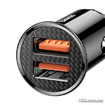 Car charger Baseus Circular Plastic A+A 30W Black CCALL-YD01