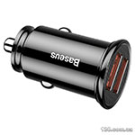 Car charger Baseus Circular Plastic A+A 30W Black CCALL-YD01