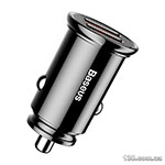 Car charger Baseus Circular Plastic A+A 30W Black CCALL-YD01