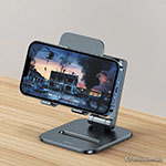 Автомобільний тримач Baseus Desktop Biaxial Foldable Metal Stand (for Phones) Grey LUSZ000013