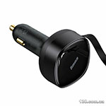 Автомобільний зарядний пристрій Baseus Enjoyment Retractable 2-in-1 Car Charger C+L 30W Black CGTX000001