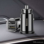 Автомобильное зарядное устройство Baseus Grain Car Charger 3.1A Black CCALL-ML01